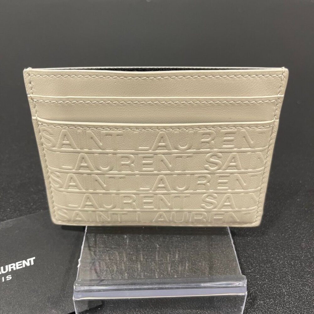 Saint Laurent Leather Logo Card Holder (JB1095) - Picture 2 of 6